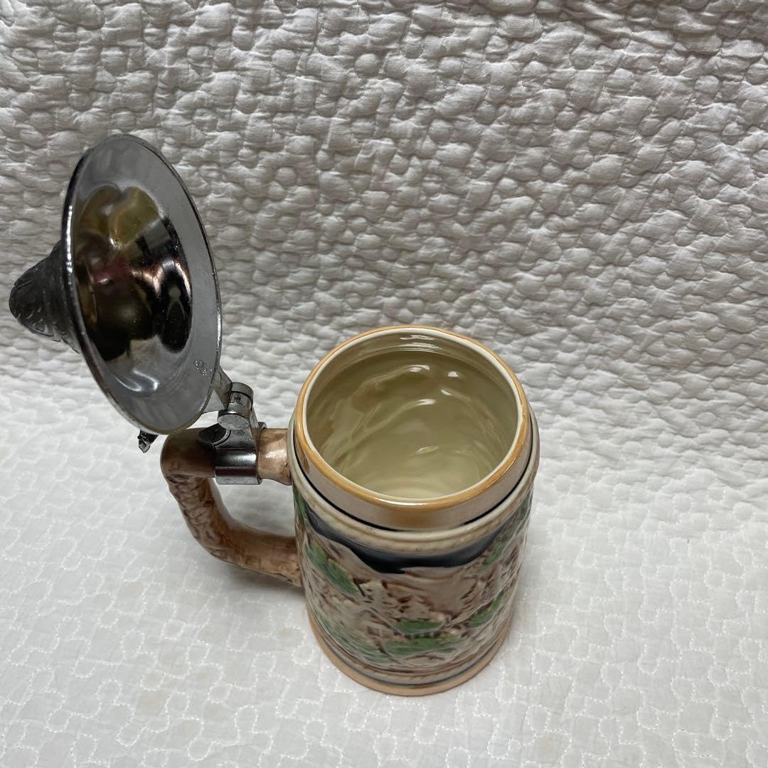 Amazon.co.jp: ビアマグ 蓋付き ビールジョッキ ドイツ レトロ